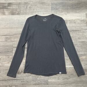Danish Endurance Merino Wool Long Sleeve Base Layer Shirt Womens Medium Gray